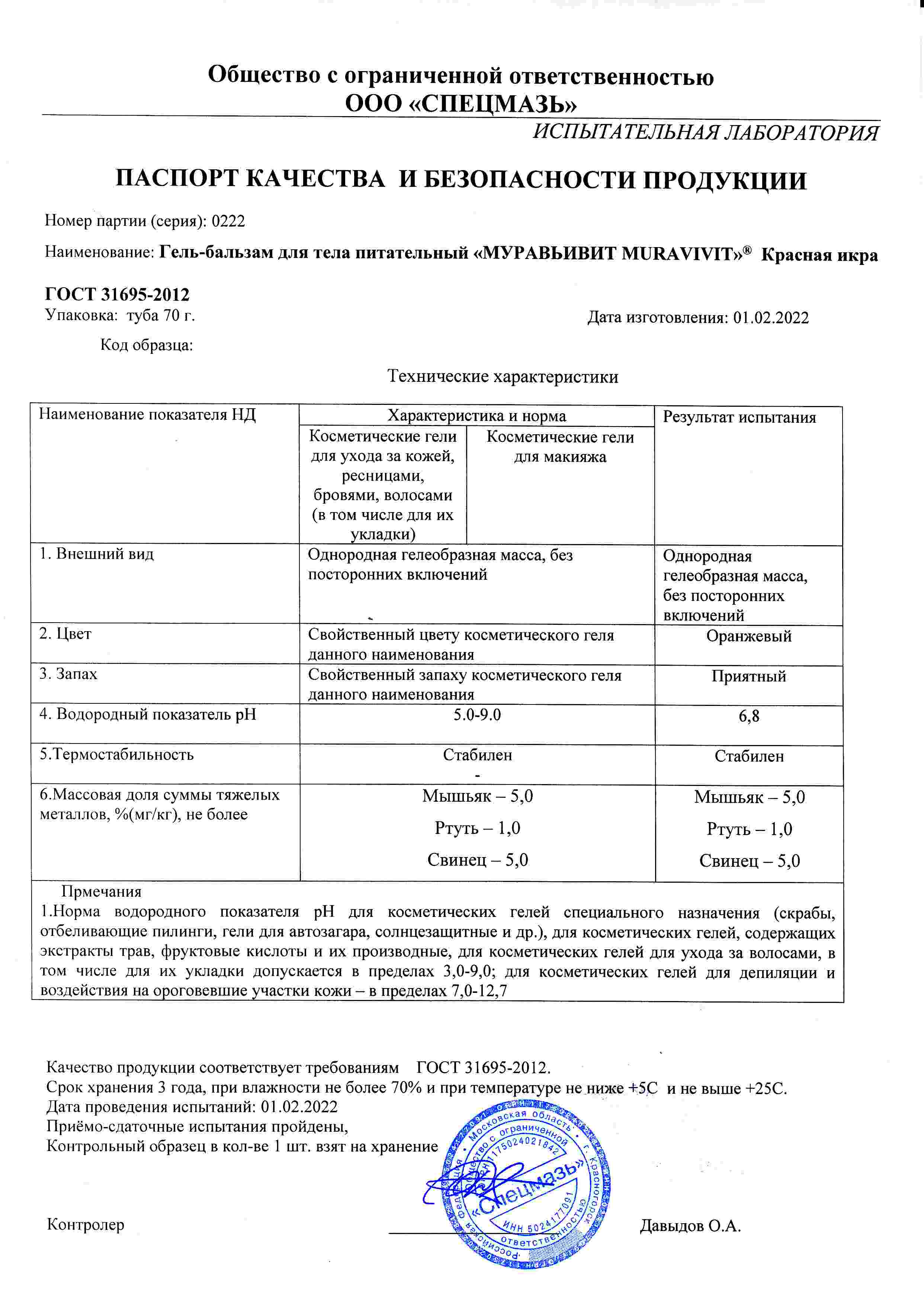 Паспорт №022022